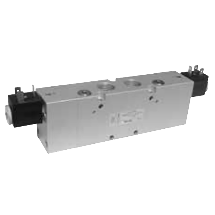 Electroválvula 5/3 - 1/2” doble mando eléctrico - centros abiertos