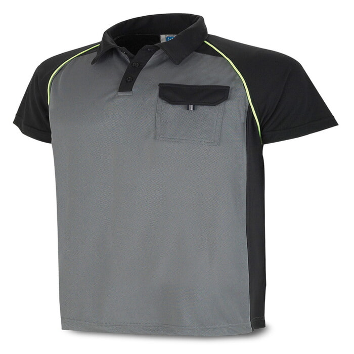 Polo Tecnica Gris Negro XXL