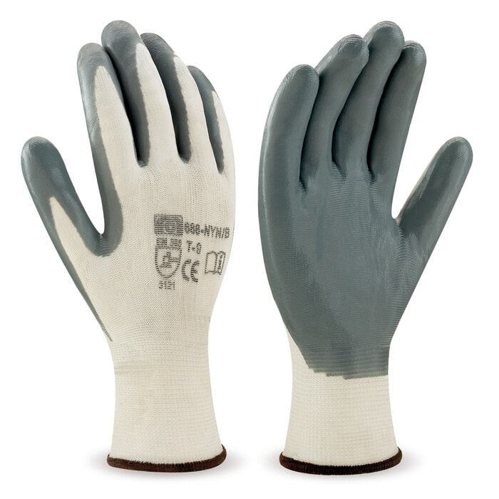 Guante Nylon Nitrilo Gris 8
