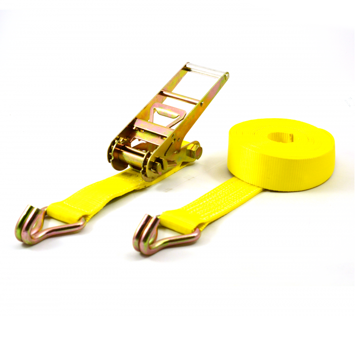 Conjunto gancho y cinta 50mm 6200kg 11m naranja y amarillo