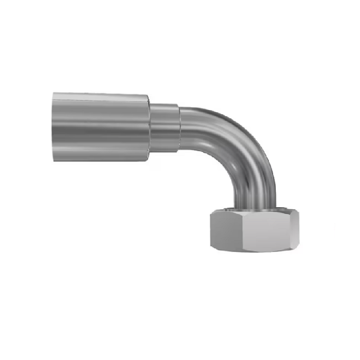 Hembra giratoria métrica Codo 90°