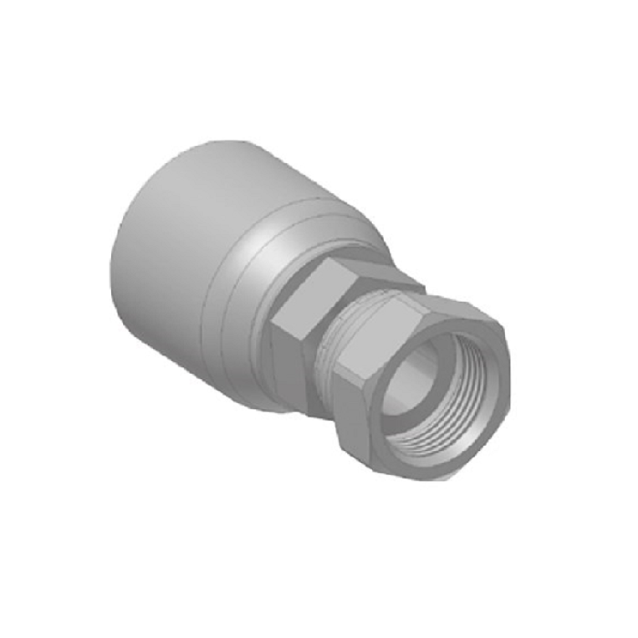 Hembra Giratoria Corta Recto 1 3/16 Tubo 3/4 ORFS