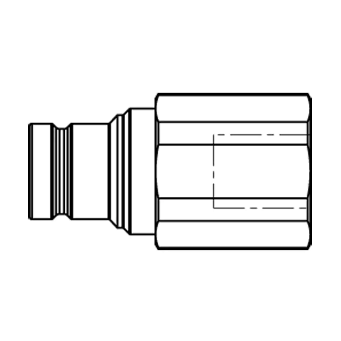 Enchufe Rápido MACHO Plano 3/4