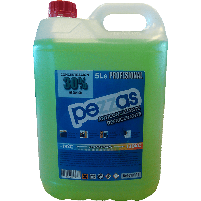 Anticongelante Refrigerante 30% Orgánico Verde 5L