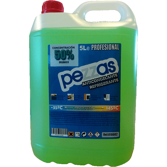 Anticongelante Refrigerante 50% Orgánico Verde 5L